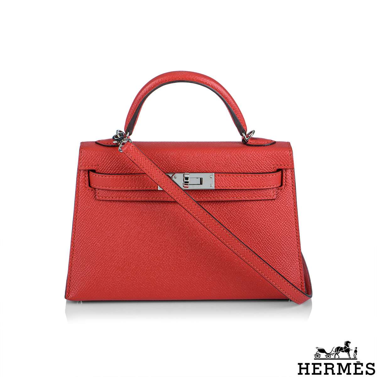 Hermés Kelly II 20cm Sellier Epsom Rouge Tomate PHW | Rich Diamonds